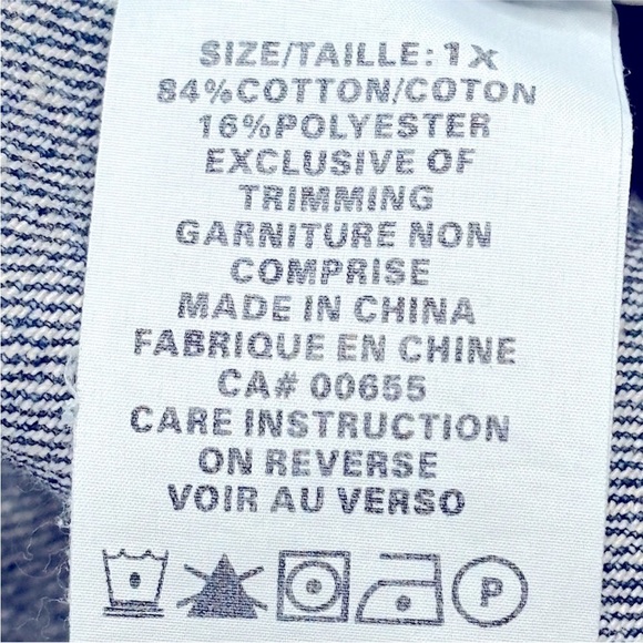 Reitman’s Denim 4 Pocket Trucker Style Jean Jacket with metal stud detail 1X - Picture 12 of 13